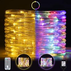 Ollny LED Rope Lights Color Changing 120 LED 23ft Tube Lights Waterproof Strip Lights connectable Twinkle Light Plug in Christmas rope Light with Remote 11 Modes Timer for Bedroom Indoor Patio Outdoor