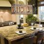 Vintage 3-Light Wood and Metal Farmhouse Pendant Light Fixture Kitchen Island Ceiling Lighting Chandelier (10555-3D)