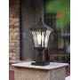Outdoor Post Light Fixture, 20'' Exterior Post Lantern with Pier Mount Base, Weather Resistant Aluminum Base with Clear Glass Pier Mount Light Black Outdoor Pole Light for Patio, Porch, Yard, Garden
