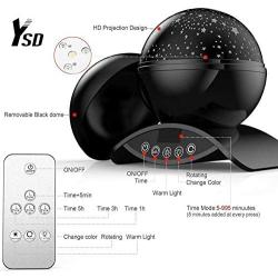 YSD Night Lighting Lamp, Modern Star Rotating Sky Projection, Romantic Star Projector Lamp for Kids, USB Rechargeable & Remote Control, Best Gifts for Kids,Bedroom(Upgrade)