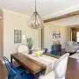 LOG BARN Wood Chandelier for Dining Room, 6-Light Farmhouse Orb Light Fixture for Kitchen Island, 19.5”W