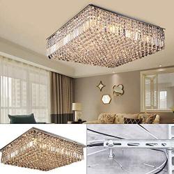 Modern Ceiling Light Luxury High-End K9 Transparent Crystal Ceiling Lamp Dining Room Chandelier Close to The Ceiling Light Fixtures for Living Room, Bedroom, Dining Room, Restaurant