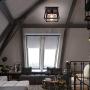 HMVPL Flush Mount Ceiling Light, Farmhouse Industrial Pendant Lighting Fixtures Mini Close to Ceiling Lamp for Kitchen Island Dining Room Bedroom Foyer Hallway (1-Light)