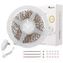 White LED Strip Lights, CT CAPETRONIX 16.4ft 6000K Bright 300 LEDs Flexible Tape Lighting Kit, 12V LED Light Strip for Bedroom, Ceiling, Living Room, Kitchen, Closet, Under Cabinet, Vanity Mirror