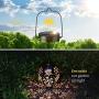 KOOPER Solar Lights Outdoor Decorative, Solar Lanterns Outdoor Hanging with Hollowed Pattern Metal Lamp Wireless Waterproof Decorative for Porch Garden Patio Backyard Pathway