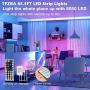 Tfzba 65.6ft Led Strip Lights, LED Lights for Bedroom, Ultra Long LED Lights RGB 5050 LED Light Strips Kit with 44 Keys Ir Remote Led Lights for Home Living Kitchen Room and Party