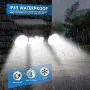 Solar Lights Outdoor ,Fatpoom 30 LED Solar Security Light with Motion Sensor Dual Head Spotlights IP65 Waterproof 360° Adjustable Solar Motion Lights Outdoor for Front Door Garage Patio Deck (2 Pack)