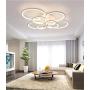 Ganeed Modern LED Flush Mount Lighting Fixture,Dimmable 8-Head Close to Ceiling Light Acrylic Chandeliers for Bedroom Living Room Dining Room Kitchen Office(120W/3000-6500K)