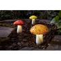 Solar LED Path Light 3-Pack 2X Brighter (2.4-Lumen) Red, Yellow, Orange Mushrooms