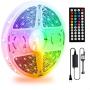 LED Strip Lights 32.8ft, Color Changing Strip Lights with 44 Key IR Remote, SMD 5050 RGB LED Strips with 12V Power Supply, Flexible LED Tape Lights for Bedroom Home Bar Party Christmas DIY Decoration