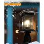 Osimir Outdoor Post Lantern, 2 Pack Modern Outdoor Post Light Fixtures with Pier Mount Base, Sanded Black Finish Seeded Glass, 6.5'' W x 16'' H, 8598/1G-2PK