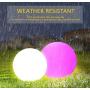 pearlstar 12-inch Outdoor Solar Table Lamp Ball Light Decorative Glow Globe Floating Pool Light with Remote Control,10 Modes,White&Color Changing, Waterproof for Kids Yard Garden Lawn Pond Table