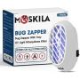 2 Packs MOSKILA Electronic Bug Zapper -Indoor Insect Killer- Mosquito Pest Lamp Electrocution Bugs Gnat Moths Wasp Hornets Zapper with Blue Light Noiseless Insect Killer Plug-in Electric Trap