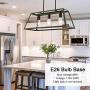 ELUZE 3-Light Farmhouse Chandeliers, Rustic Kitchen Island Lighting, Vintage Oil Rubbed Bronze Pendant Light Fixtures for Foyer Living Room, Kitchen Island, Dining Room, Bedroom