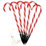 Joiedomi Christmas Candy Cane Pathway Markers Lights 17” Set of 6 Christmas Stakes Lights Outdoor Pathway Decorations