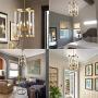 Hanging Pendant Light Fixture-8 Light Rectangle Clear Brass Modern Chandelier for Dining Room, Bedroom, Foyer and Entryway Hanging Pendant Light Fixture-8 Light Rectangle Clear Brass Modern Chandelier for Dining Room, Bedroom, Foyer and Entryway