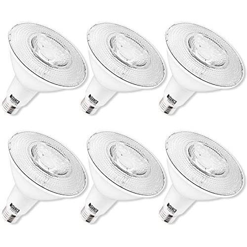 Sunco Lighting 6 Pack PAR38 LED Bulb 13W=100W, 6000K Daylight Deluxe, 1050 LM, Dimmable, Indoor/Outdoor Spotlight, Waterproof - UL & Energy Star Listed