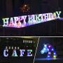 HYFILOD Alphabet Symbol Battery-Powered LED Colorful Decorative Night Light Childrens Gift Wedding Birthday Party Decoration (Letter K)