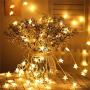 Twinkle Star 100 LED 49 FT Star String Lights, Plug in Fairy String Lights Waterproof, Extendable for Indoor, Outdoor, Ramadan, Wedding Party, Christmas Tree, New Year, Garden Decoration, Warm White