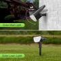 Claoner Solar Landscape Spotlights [36 LED /3 Modes] Wireless Waterproof Outdoor Solar Powered Landscaping Spotlights Wall Lights for Yard Garden Driveway Porch Walkway Pool Patio- Cold White(2 Pack)