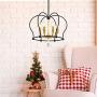 Trongee Industrial Pendant Light Fixtures Black Metal Pendant Lights Rustic Farmhouse Chandelier for Kitchen Dining Room Living Room Foyer Hallway Loft (Large)