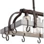 Marsden Bronze Gray Wood Rectangular Pot Rack Pendant Chandelier 36'' Wide Rustic Farmhouse Clear Seedy Glass 4-Light Fixture for Dining Room House Island Entryway Living Room - Franklin Iron Works