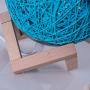 Romantic Night Light Creative INS Wind Starry Table lamp Bedroom Bedside lamp Fantasy Rattan Ball Moon Light (Blue, Button Switch)
