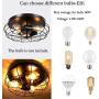 Vintage Metal Cage Flush Mount Ceiling Light - Semi Flush Mount Ceiling Light Fixtures 3-Light E26 Metal Cage for Kitchen Dining Room Living Room