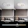 IKK Modern Ceiling Light, Flush Mount LED Lighting Fixture 4000K Natural Light, 3 White Rings Acrylic Shade, Modern Ceiling Lamp 60 Watts for Kids Rooms, Hotel Rooms, Dining Rooms, Living Room, Foyer