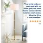 JONATHAN Y JYL1088A Gregory 60.5'' Metal/Marble LED Floor Lamp Contemporary,Transitional for Bedrooms, Living Room, Office, Reading, Brass Gold/White
