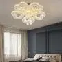 LED Crystal Chandelier Modern Ceiling Light 5-Heart Shape Chandelier Lighting Fixture Flush Mount Pendant Light for Bedroom Living Room Hobby Hallway,Warm White