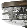 KSANA Farmhouse Faux Wood Flush Mount Ceiling Light Fixture with Water Ripple Glass for Bedroom, Hallway, Kitchen, Dining & Living Room, Foyer and Bathroom