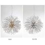 Chandelier Fireworks Pendant Lighting Modern LED Stainless Steel Crystal Ceiling Light Fixtures for Dining Room Bathroom Bedroom Livingroom, Dia 19.7 inch, 9-Light
