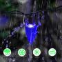 Borita C9 Faceted Outdoor Blue Christmas Light String, Stay-On 17Ft 25 LEDs Commercial Grade Indoor Xmas Mood Lighting,Home Garden Patio Halloween Festive Seasonal Decor Lighting