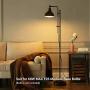 DEWENWILS Floor Lamp for Living Room,Rustic Industrial Standing Lamp with Metal Shade,58-65 Inches Adjustable Height,Floor Lamps for Bedroom, Office, Reading Room