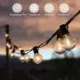 LED Globe String Lights Outdoor with 52 Clear G40 Bulbs (2 Spare), 54 Ft Hanging String Lights Connectable Waterproof for Indoor Bedroom Patio Garden Porch Wedding Party Christmas, 1W Bulb, Black Wire LED Globe String Lights Outdoor with 52 Clear G40 Bulbs (2 Spare), 54 Ft Hanging String Lights Connectable Waterproof for Indoor Bedroom Patio Garden Porch Wedding Party Christmas, 1W Bulb, Black Wire