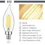 E12 LED Candelabra Bulb 60W Equivalent Dimmable LED Chandelier Light Bulbs 4.5W 2700K Soft White 500LM B10 Flame Tip Vintage LED Filament Candle Bulb with Decorative Candelabra Base, 6 Packs