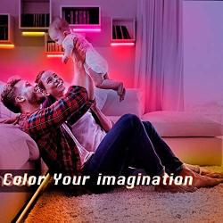 Daybetter Led Strip Lights, 50ft 270Leds RGB Led Light Strips Kits with Remote, Color Changing Led Lights for Bedroom Room Tv Kitchen Desk Party