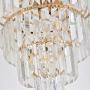 MonDaufie Crystal Chandelier 10 Lights Dimmable Gold Crystal Chandelier Semi Flush Mount Ceiling Light Fixture for Living Room Dining Room Bedroom Bathroom, H20.5 x D20