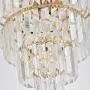 MonDaufie Crystal Chandelier 10 Lights Dimmable Gold Crystal Chandelier Semi Flush Mount Ceiling Light Fixture for Living Room Dining Room Bedroom Bathroom, H20.5 x D20