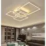 Dimmable with Remote Control 98CM LED Ceiling Lamp for Living Room Modern Simple Personality Home LED Rectangular Ceiling Light 38inch Color White