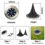 N-HEART 4 Pack Solar Ground Lights 8 LED In-Ground Outdoor Disk Lights,Auto Smart Sensor On/Off Waterproof,Energy Saving Lighting,for Landscape Pathway,Patio,Garden,Yard,Walkway,Lawn,Colorful