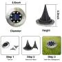 N-HEART 4 Pack Solar Ground Lights 8 LED In-Ground Outdoor Disk Lights,Auto Smart Sensor On/Off Waterproof,Energy Saving Lighting,for Landscape Pathway,Patio,Garden,Yard,Walkway,Lawn,Colorful