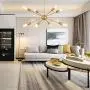 Modern Sputnik Chandeliers 8 Lights - Mid-Century Industrial Brushed Brass Light Fixture for Kitchen Living Room,Dining Room, Restaurant