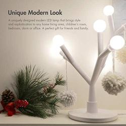 Tenergy Lumi Bloom Modern Table Lamp 8W LED DIY Nightstand Lamp Transformable for Hundreds Possible Shapes with 8 Warm White Bulbs Creative Stylish Lamp for Living Room Bedroom Office Ideal Gift