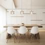 COTULIN Set of 3 Modern Cute Mini Crystal Pendant Light,Pendant Lighting Fixture for Living Room Dining Room Bedroom Kitchen Island Bar Counter,Brushed Nickel Finish with Crystal Glass Shade