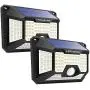 Solar Motion Sensor Light Outdoor,New Upgrade 128 LEDs Solar Lights Outdoor,Motion Solar Lights Outdoor Waterproof,Led Solar Lights Outdoor Motion Sensor,Super Bright Solar Sensor Lights (2 Pack)