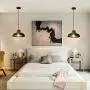 DLLT Industrial Pendant Light, Metal Pendant Light Fixture, E26 Adjustable Black Ceiling Hanging Fixture Lighting for Kitchen, Dining Room, Restaurant, Warehouse
