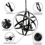Farmhouse Rustic Chandelier Industrial Pendant Lighting Fixture with Metal for Dining Room, Kitchen , Foyer, Living Room, Bedroom (4 Light - Black) Farmhouse Rustic Chandelier Industrial Pendant Lighting Fixture with Metal for Dining Room, Kitchen , Foyer, Living Room, Bedroom (4 Light - Black)