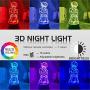 JIHANG 3D Anime Night Light Katsuki Bakugo Figure Led Light for Bedroom Lamp 16 Colour Anime My Hero Academia Decor Light Kids Night Light Gift